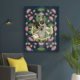 Wood Print Wall Art - Shrinathji in Blue