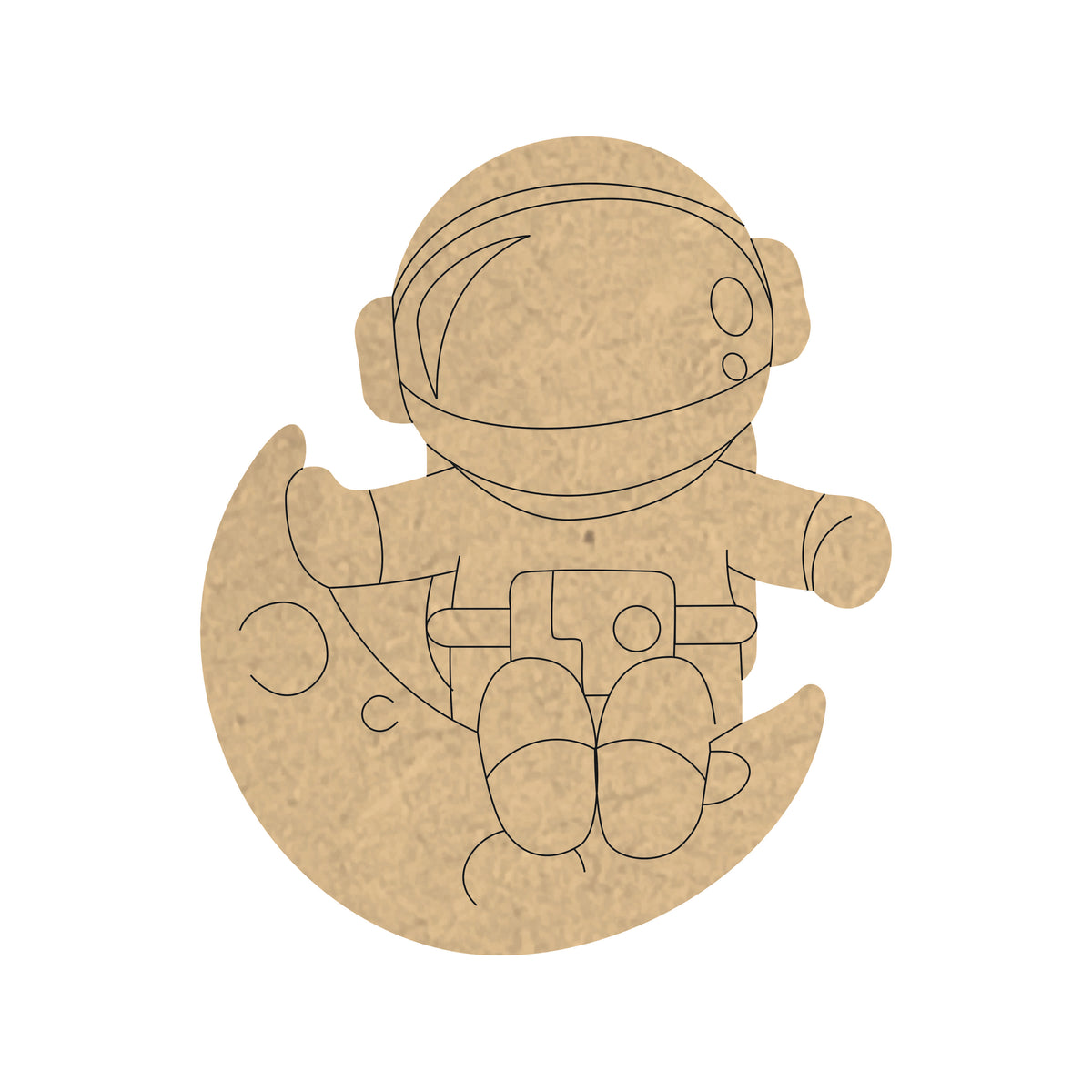 Pre Marked MDF Cutout - Cute Astronaut