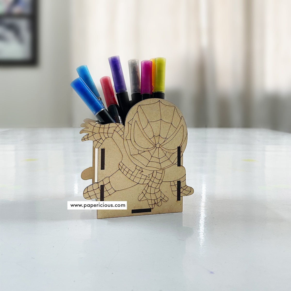 MDF Pen stand Spiderman