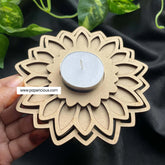 MDF Tea Light Holder 3 Layered - Special Flower