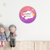 Kids Name Plate 2 Layer - Unicorn