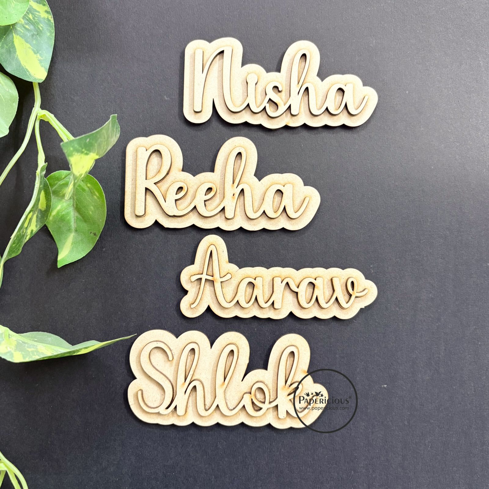 Return Gift - 2 Layer Magnet Name Cutout - 12 pcs