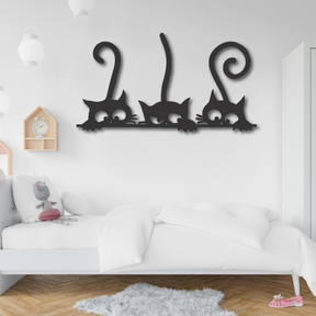 Wood Wall Cutouts -  Hide & Cat
