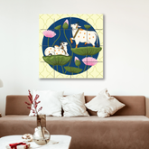 Wall Tiles Set -  Cow