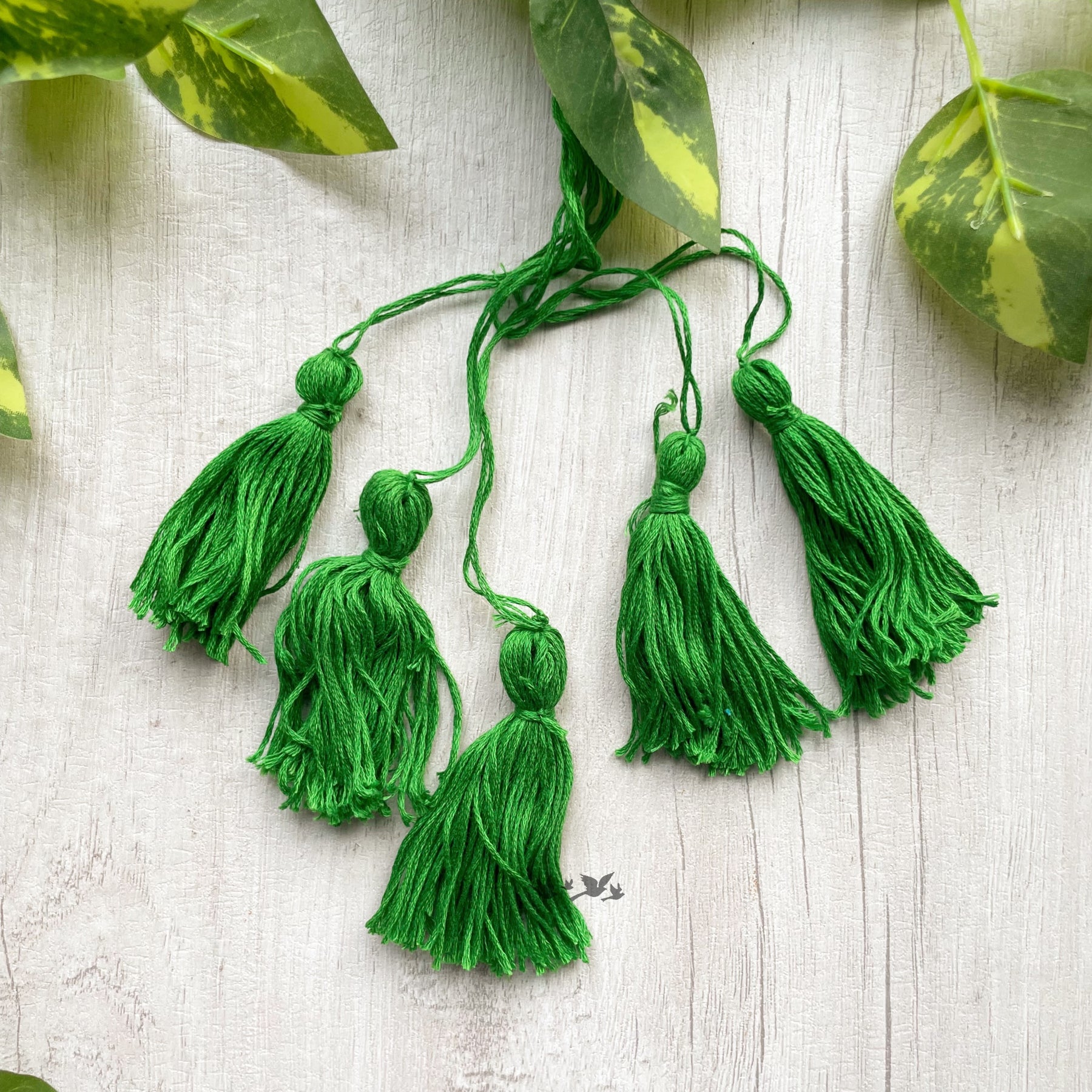 Cotton Thread Tassels - Dark Green