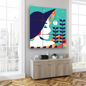 Wall Tiles Set - Abstract White Woman