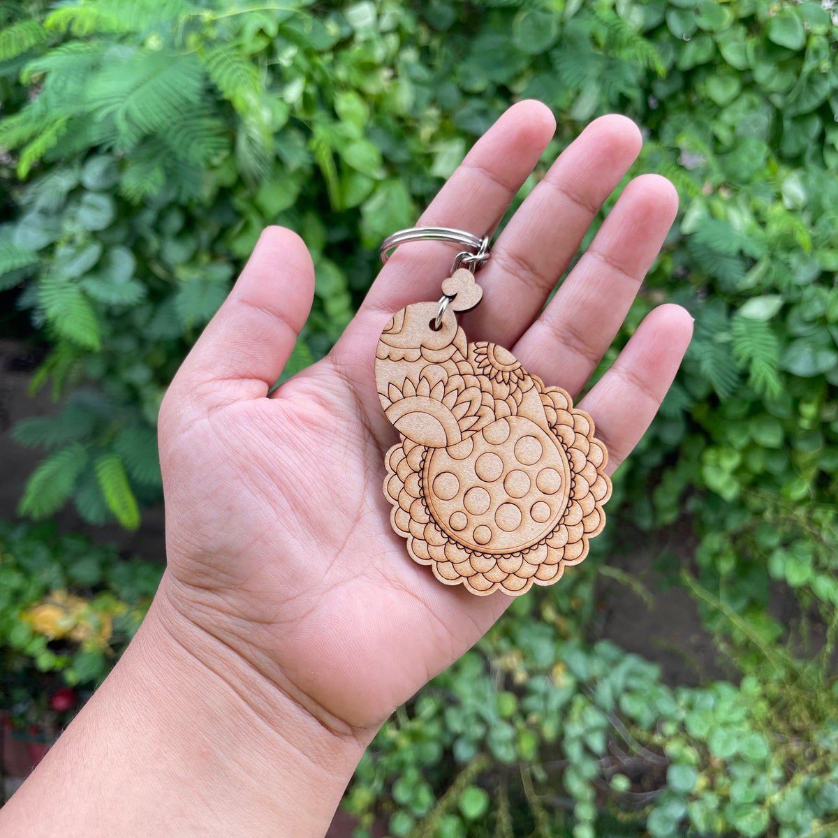 Pre marked Keychain Peacock - Main Image