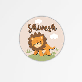 Kids Name Plate 2 Layer - Lion King