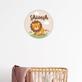 Kids Name Plate 2 Layer - Lion King