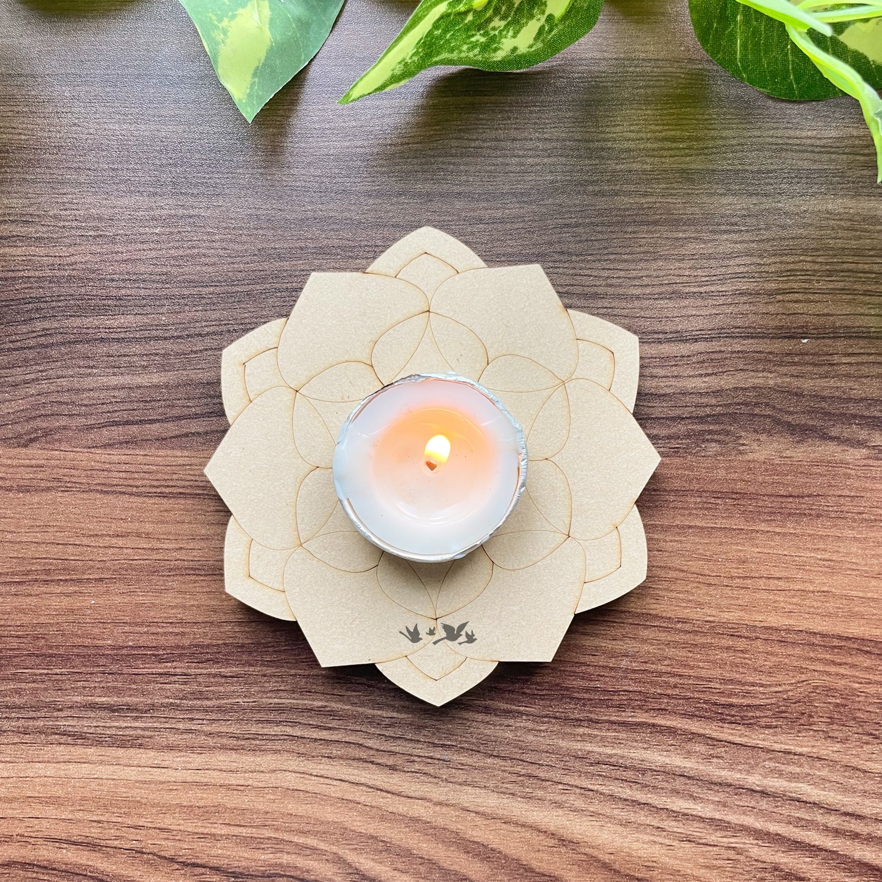Tea Light Holder - Pre Marked Floral
