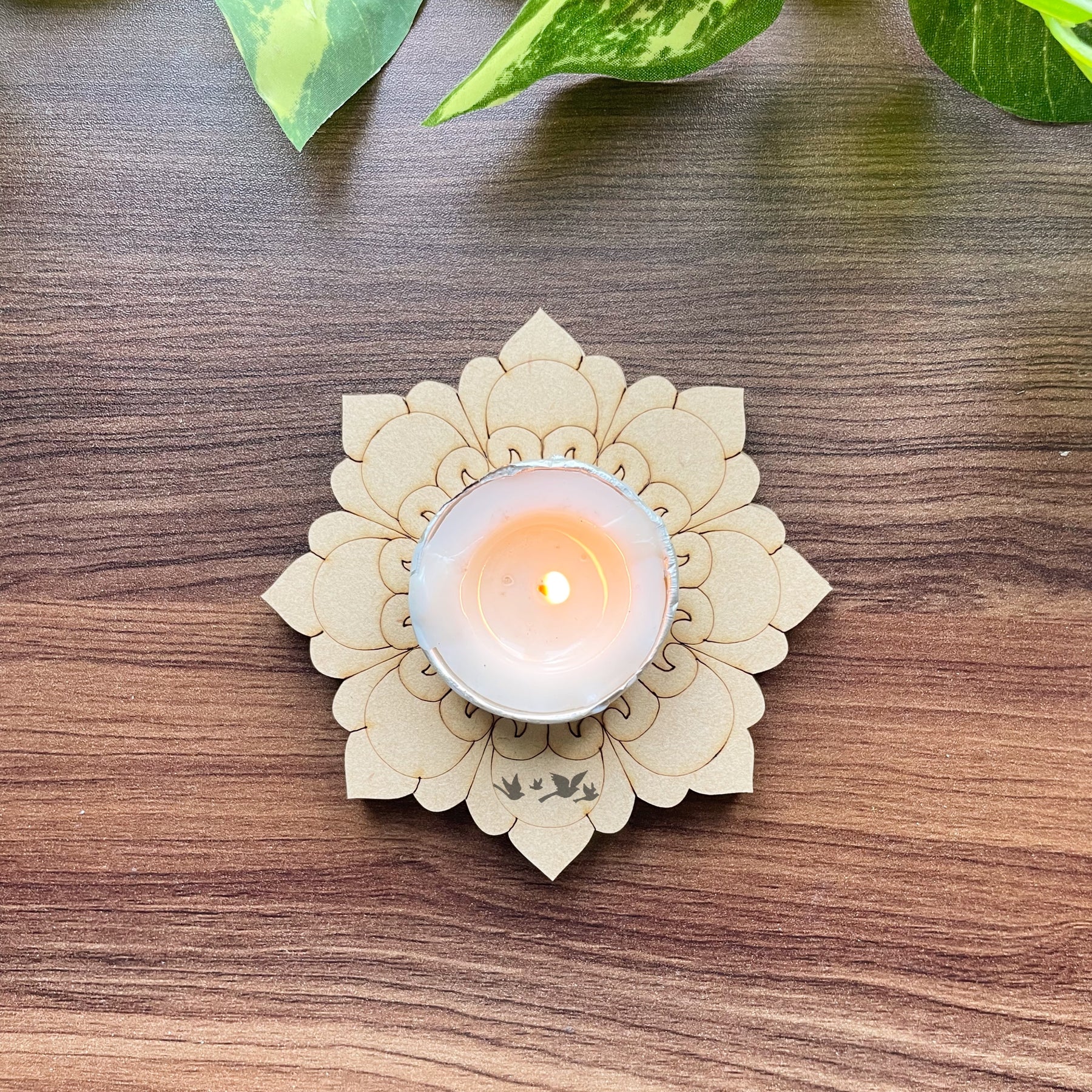Tea Light Holder - Pre Marked Mirror Mandala