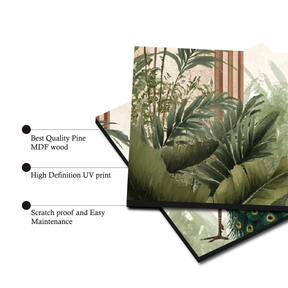 Wall Tiles Set - Peacock with Mughal Garden Style 2