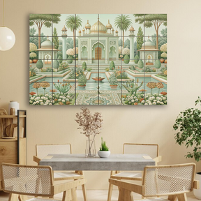 Wall Tiles Set - Mosque with Palm Trees and Fountain