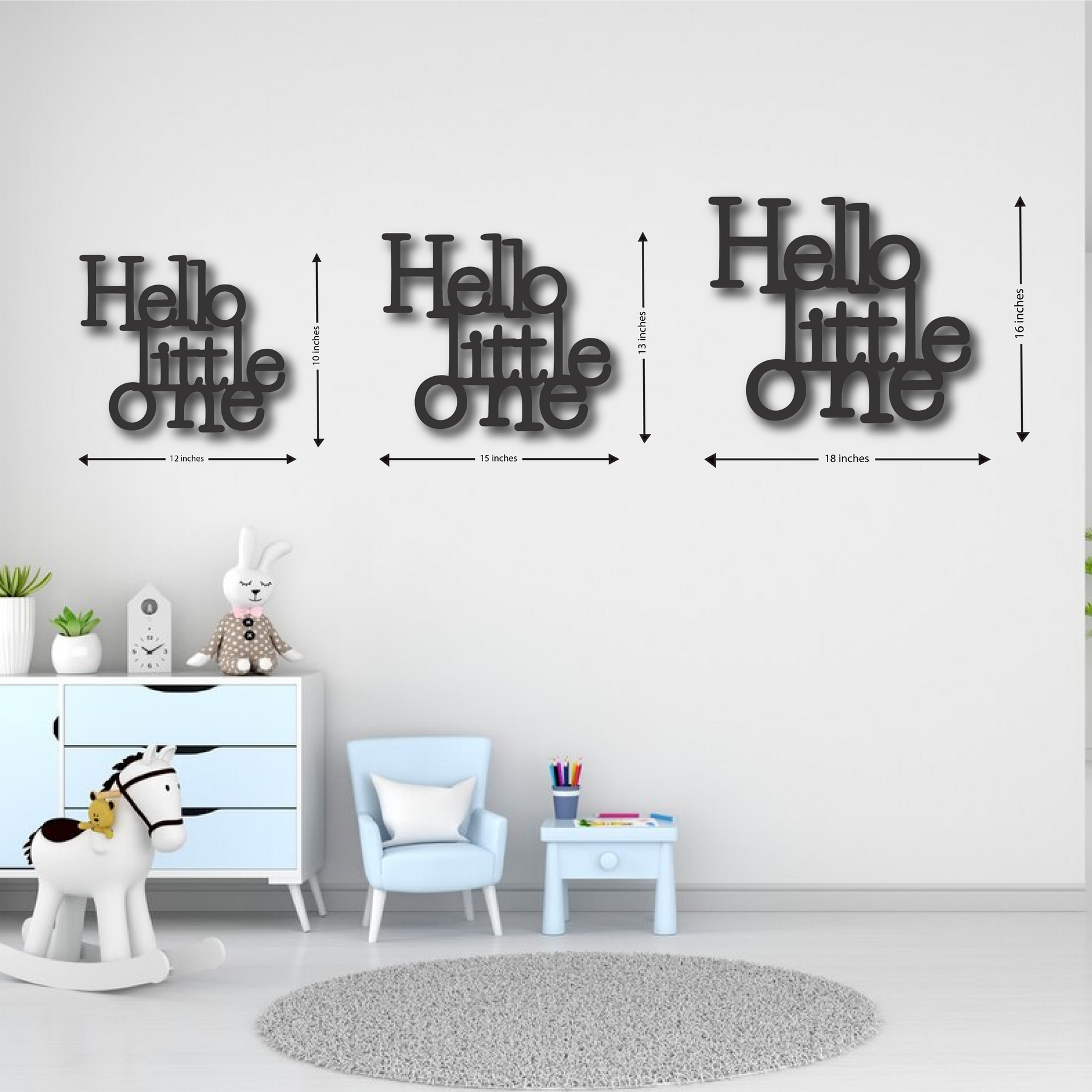 Wood Wall Cutouts -  Hello Little One