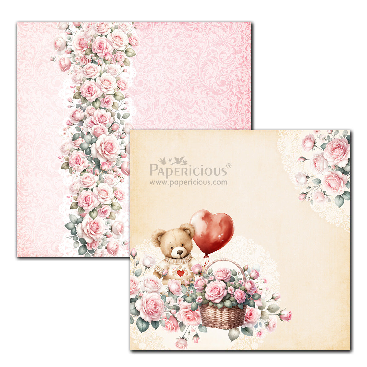 Scrapbook paper pack - Sweet Love- 12x12 inch