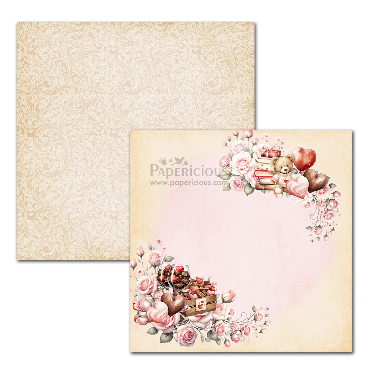 Scrapbook paper pack - Sweet Love- 12x12 inch