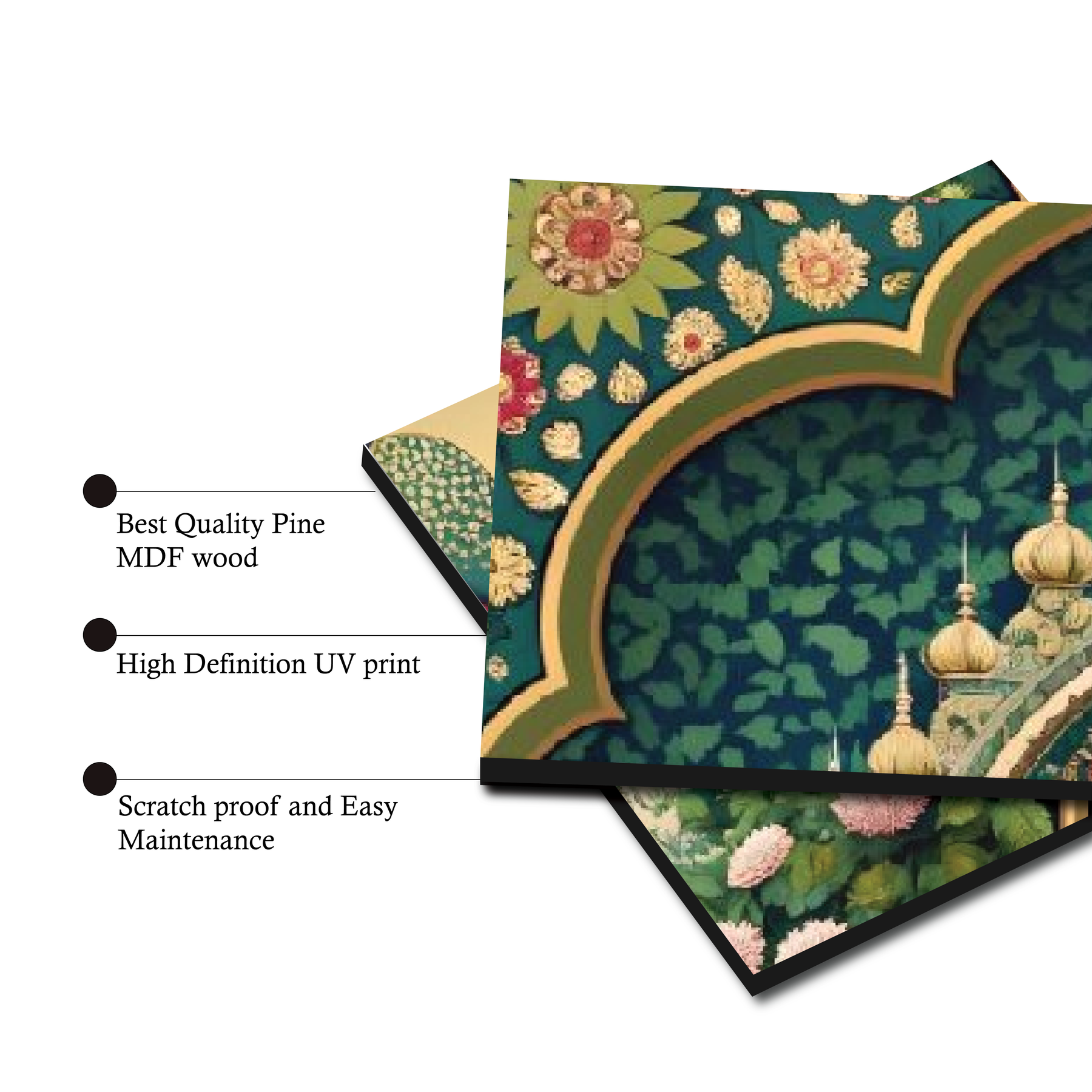 Wall Tiles Set - Peacock with Mughal Garden