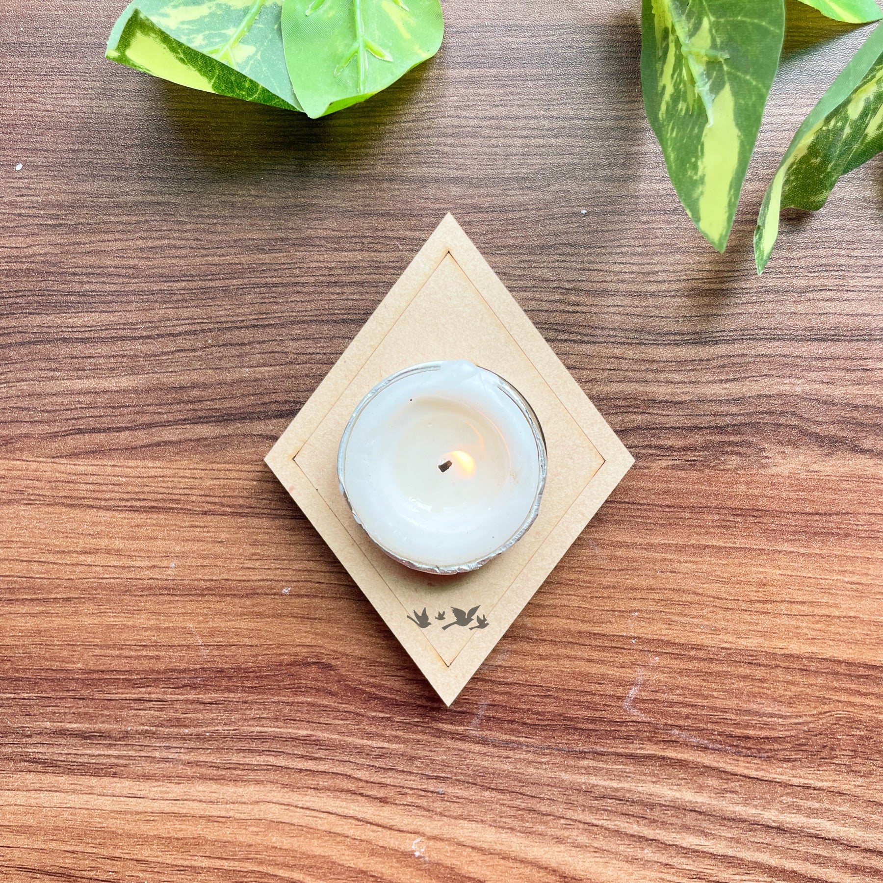 Tea Light Holder - Diamond
