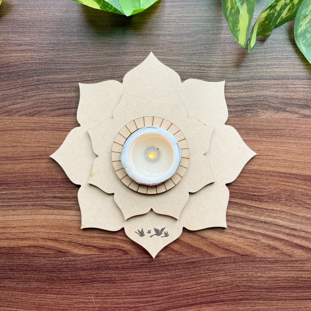 Tea Light Holder - Nested Mandala - 3 Layered