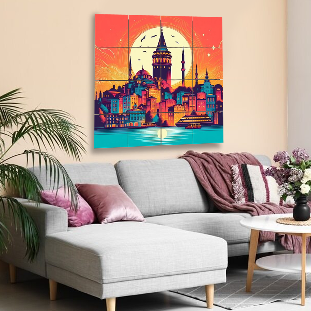 Wall Tiles Set - Istanbul Galata Tower