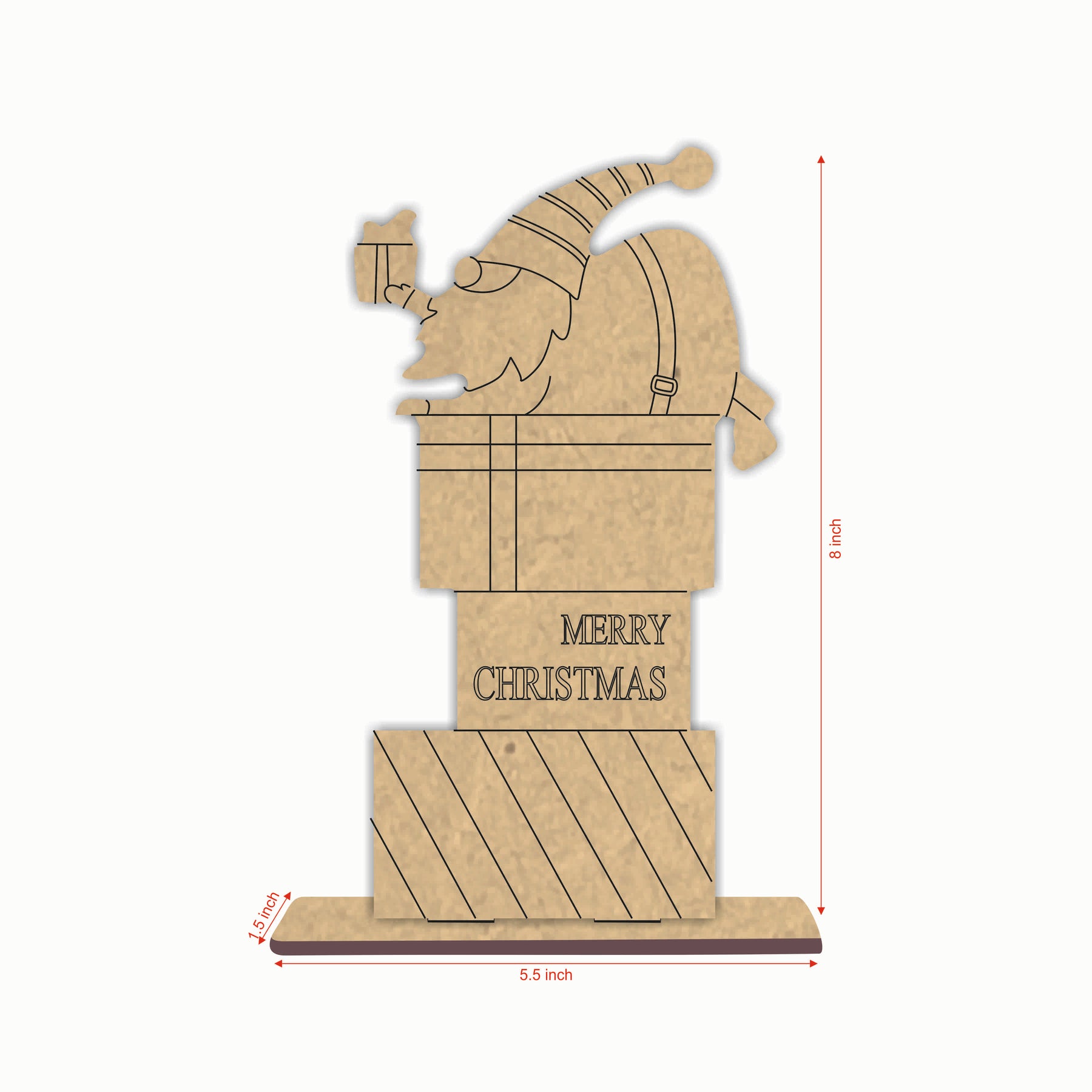 3D Premarked MDF- Gifts and Santa