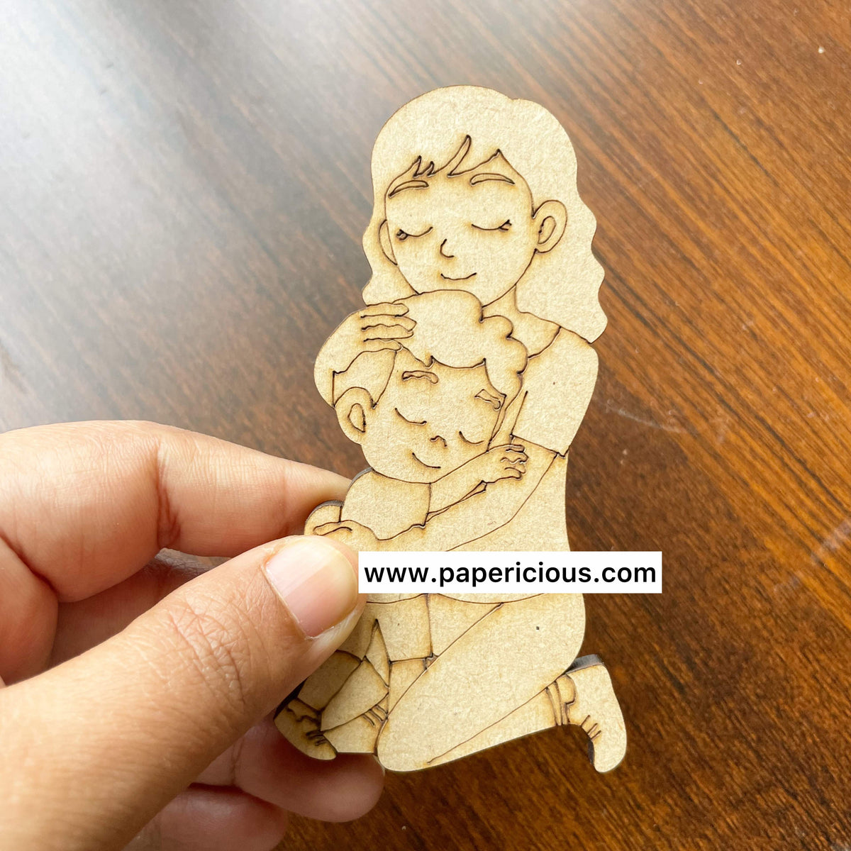 Pre Marked MDF Base -Mom and Son