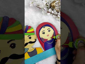 PAPERICIOUS 4mm thick Pre Marked MDF Rajasthani Couple