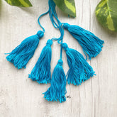 Cotton Thread Tassels - Curious Blue