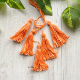 Cotton Thread Tassels -Light Orange