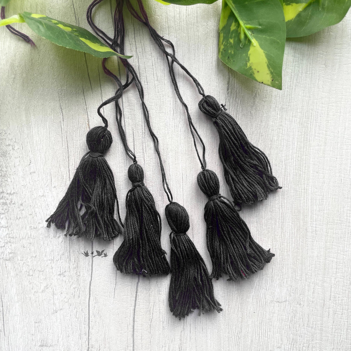 Cotton Thread Tassels - Black