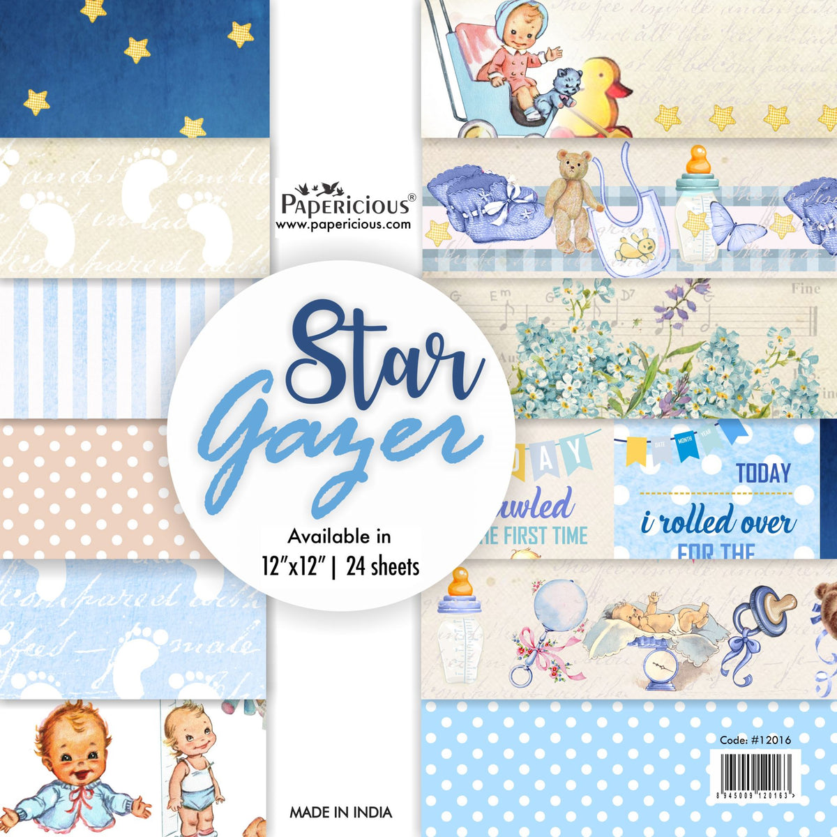 PAPERICIOUS - 6x6 -  Pattern Scrapbook Papers - Toddlers