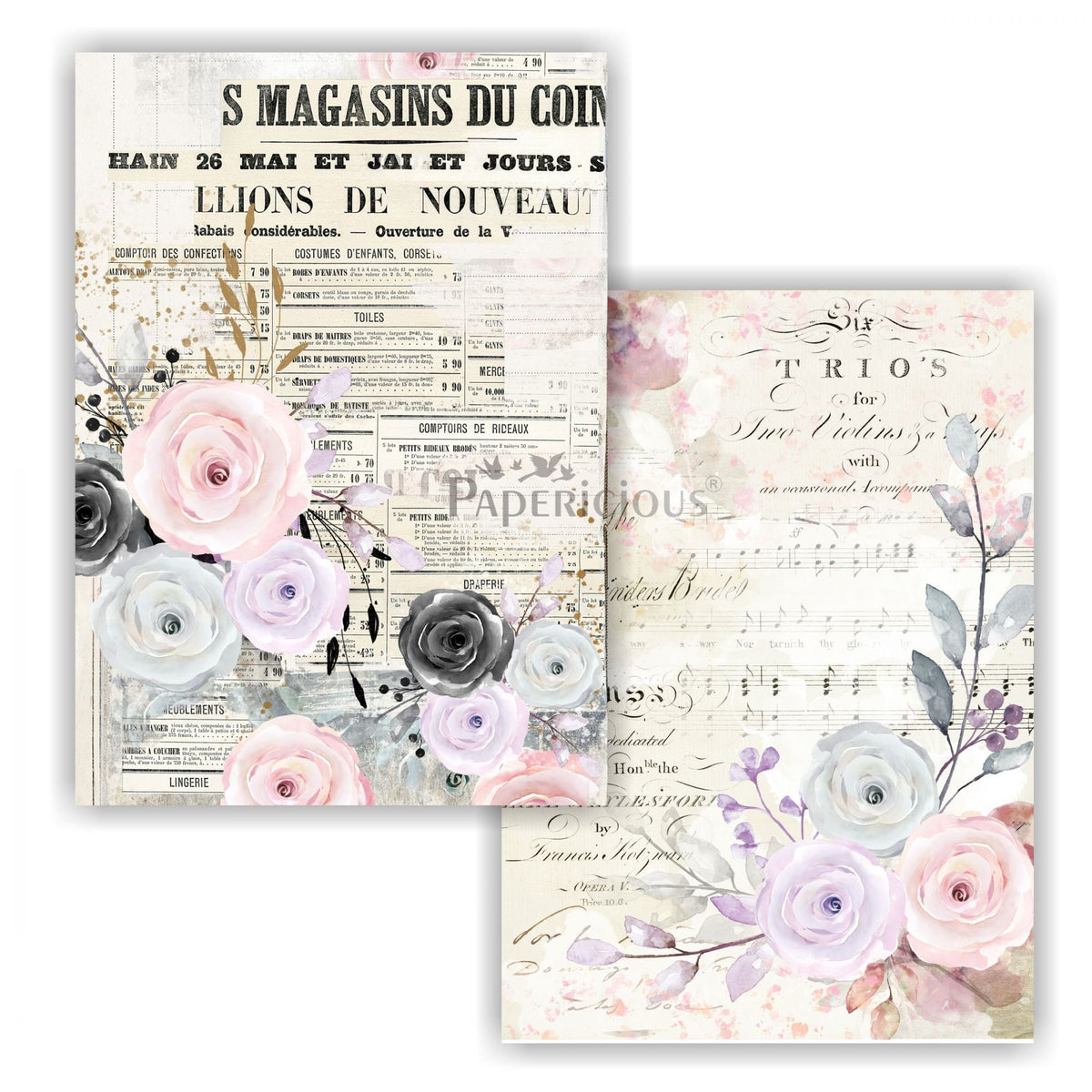 Papericious - Decoupage Papers - Wedding Blooms- A4 size