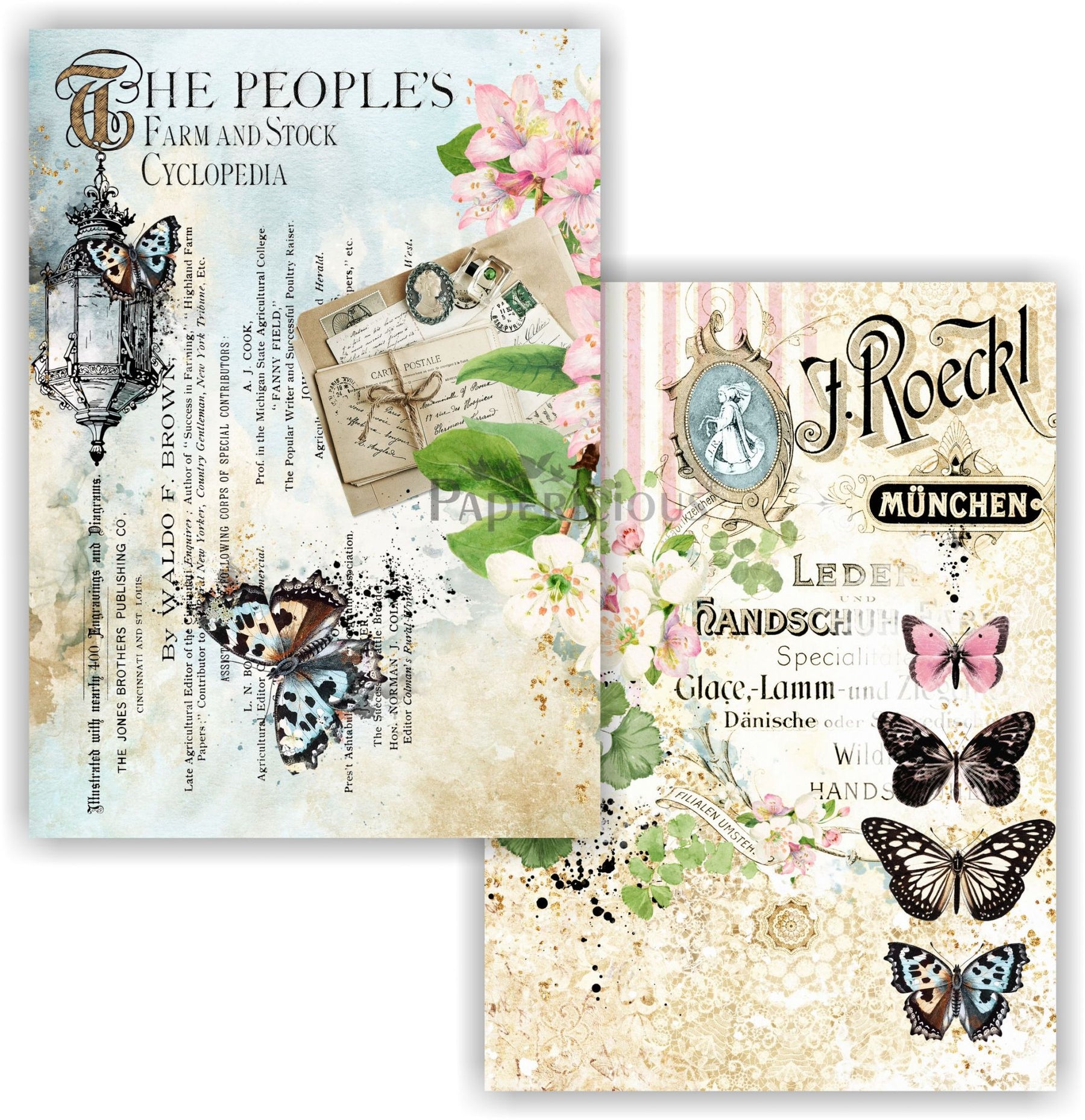 Papericious - Decoupage Papers - Butterfly chic 2 - A4 size