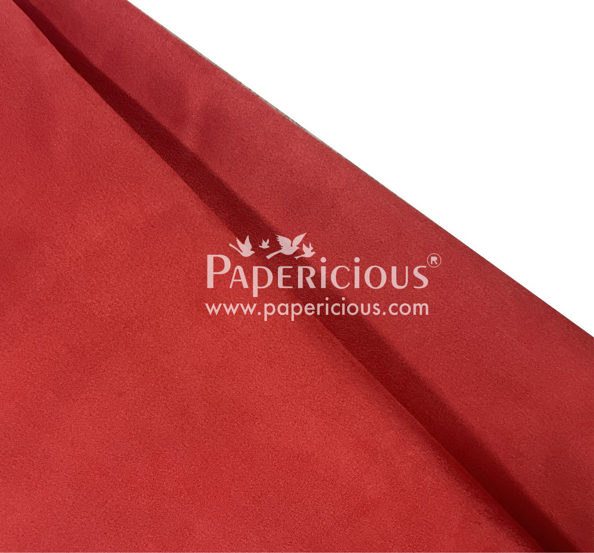 PAPERICIOUS - Suede Premium Fabric - Hot Red