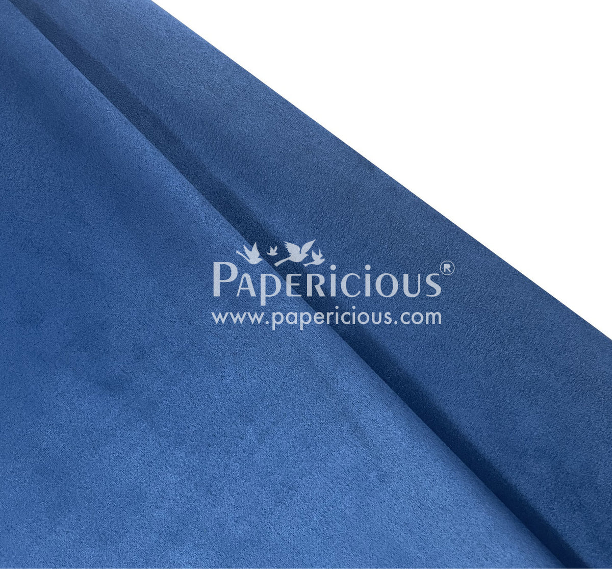 PAPERICIOUS - Suede Premium Fabric - Peacock Blue