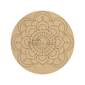 PAPERICIOUS 4mm thick Pre Marked MDF Base Central Mughal Mandala