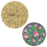 PAPERICIOUS 4mm thick Pre Marked MDF Base Lotus Engraved Mandala
