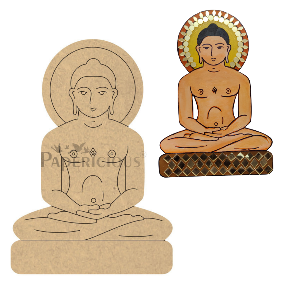 PAPERICIOUS 4mm thick Pre Marked MDF Base Mahavira Jainism