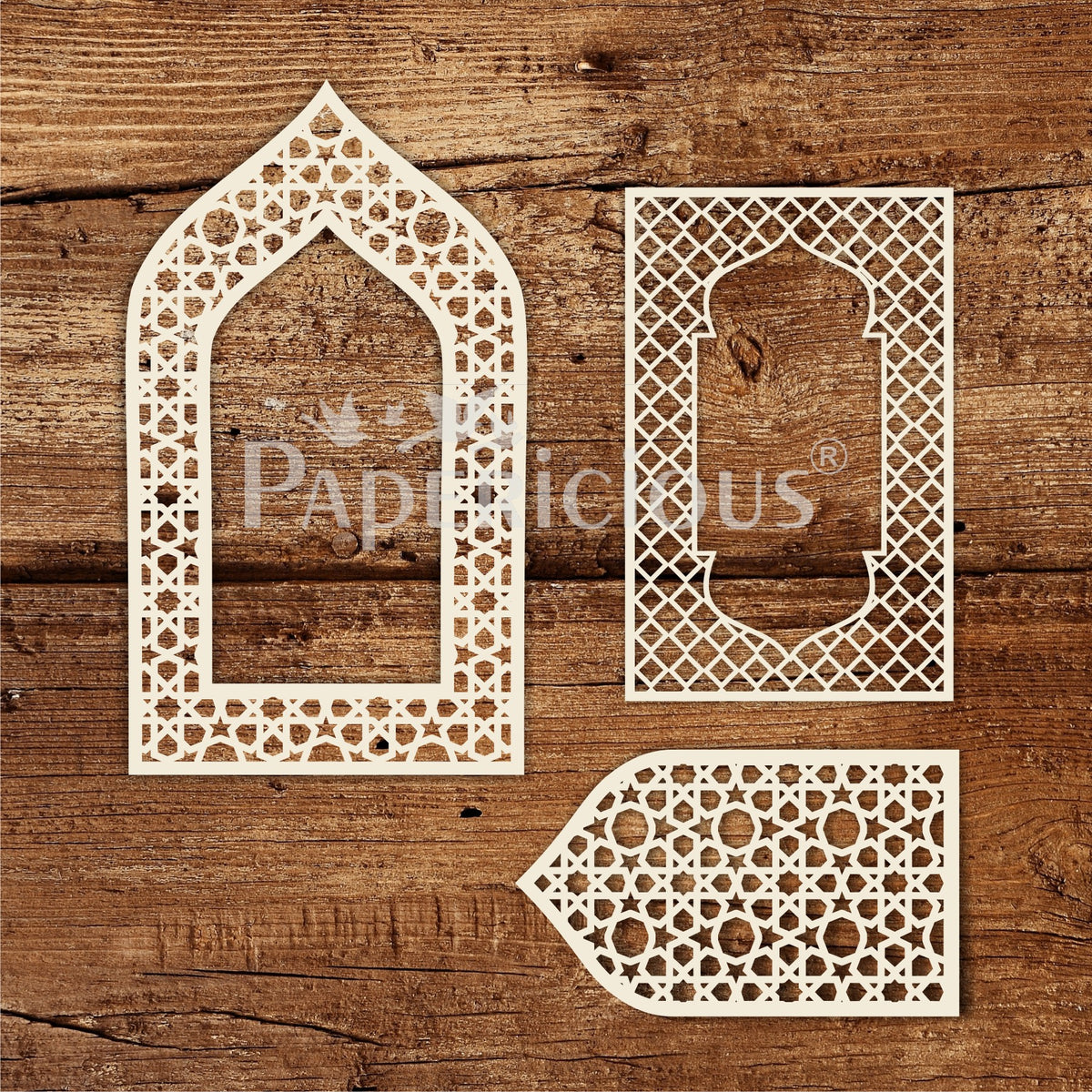 Moroccan Arch - 6x6 Inch Laser Cut Collage Chipboard