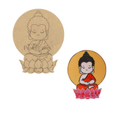 PAPERICIOUS 4mm thick Pre Marked MDF Cute Buddha