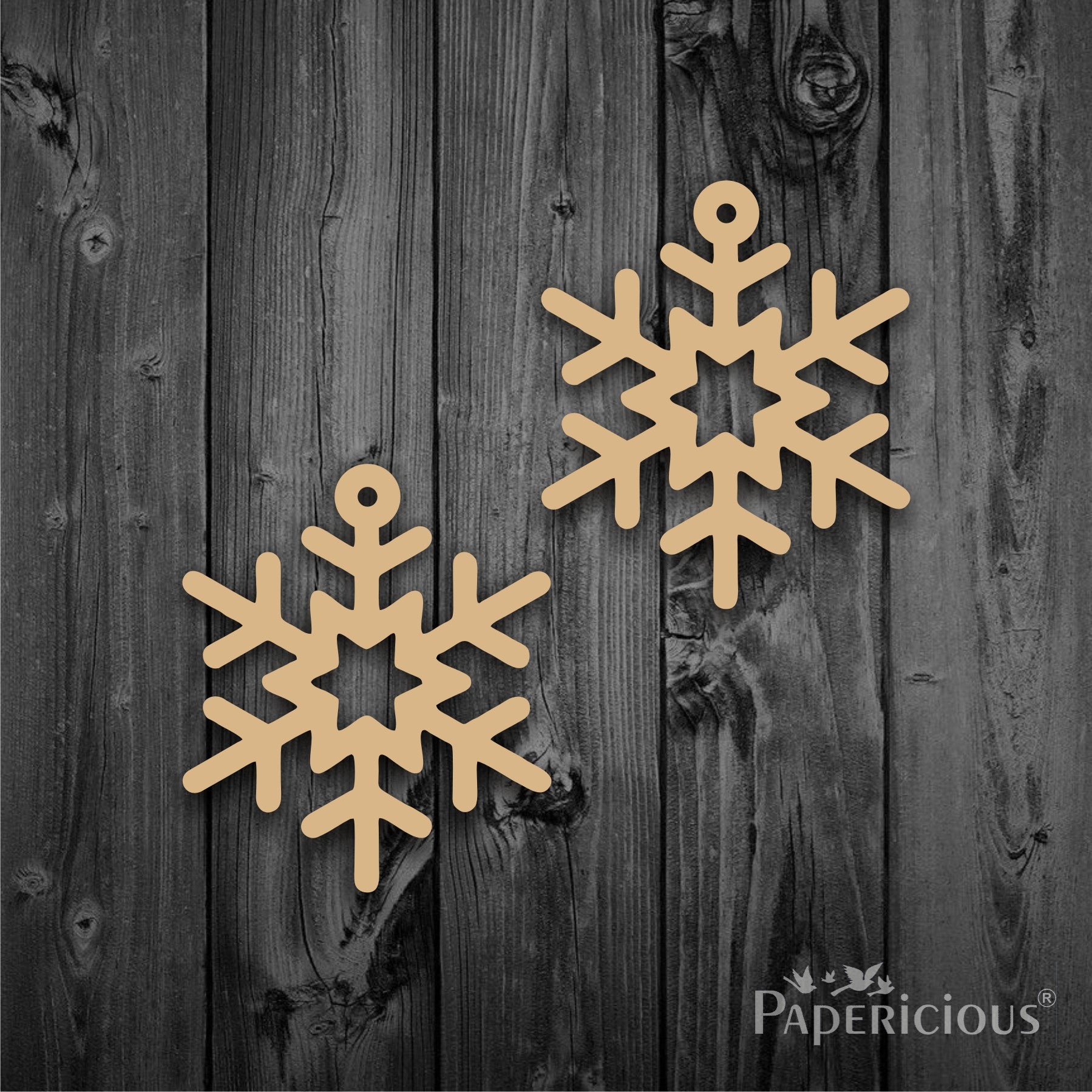 PAPERICIOUS Christmas MDF Cutout - Xmas Snow flakes