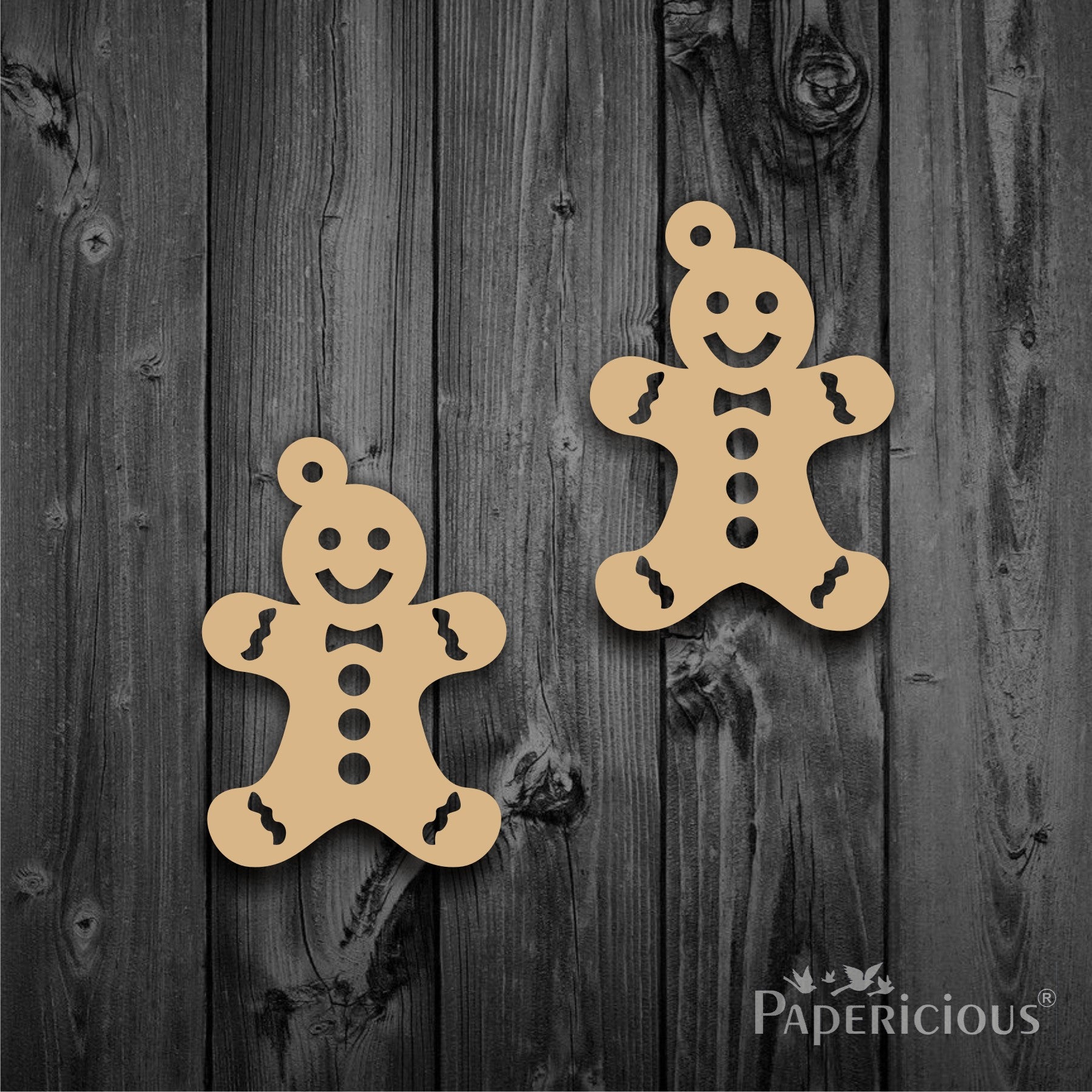 PAPERICIOUS Christmas MDF Cutout - Xmas Ginger Bread
