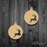 PAPERICIOUS Christmas MDF Cutout - Xmas Baubles Deer
