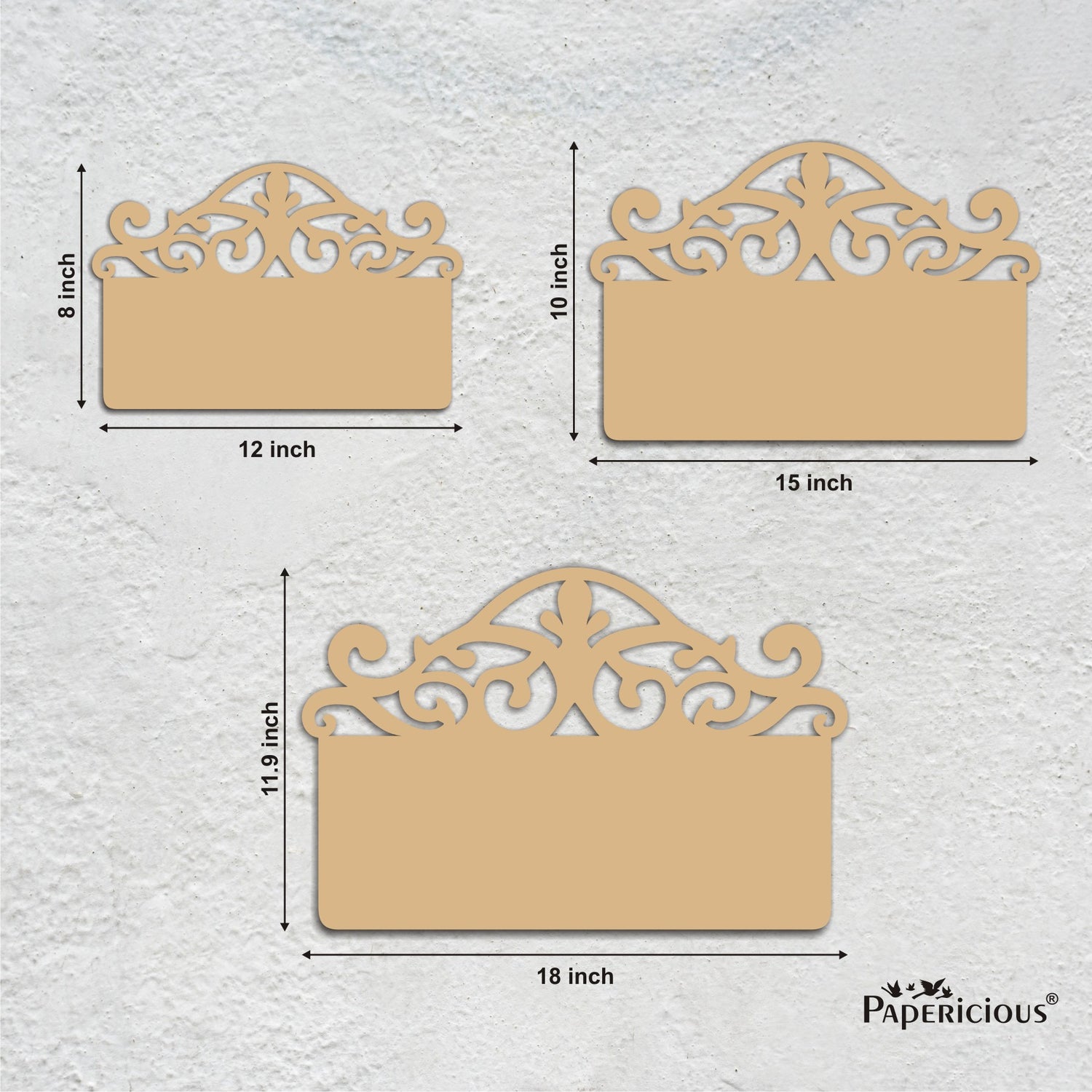 PAPERICIOUS 4.2mm thick MDF Name Plate Top Layer Rectangular