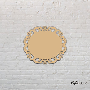 PAPERICIOUS 4.2mm thick MDF Name Plate Lace Circle