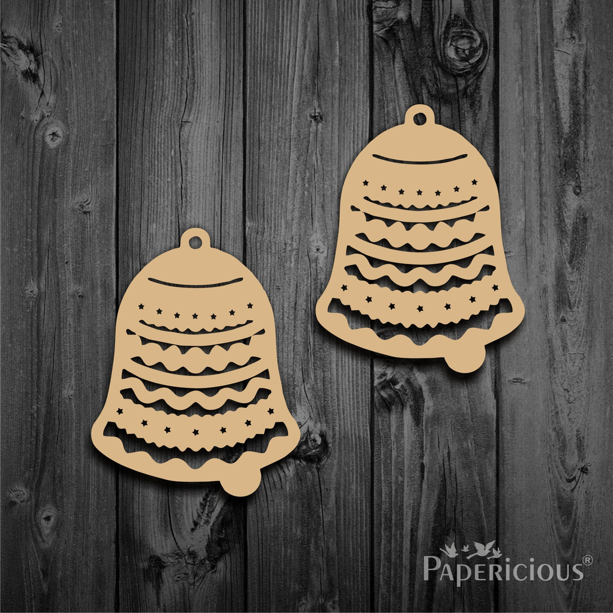 PAPERICIOUS Christmas MDF Cutout - Bells