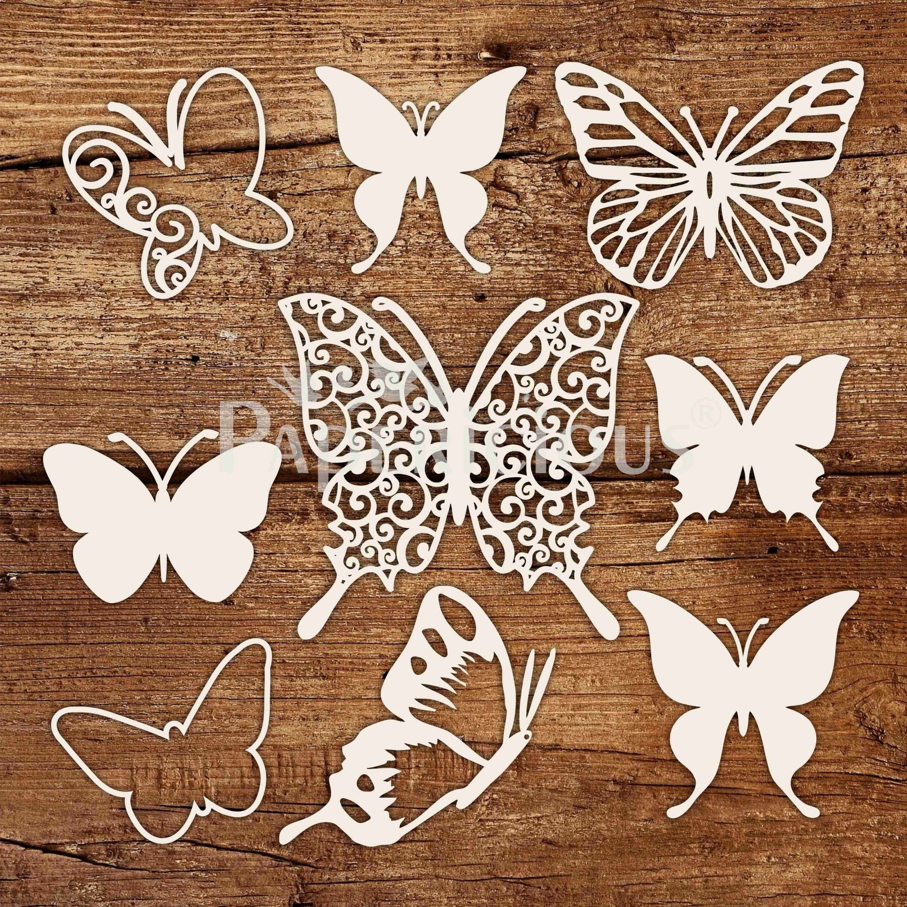 Butterfly - 6x6 Inch Laser Cut Collage Chipboard (1.4mm)