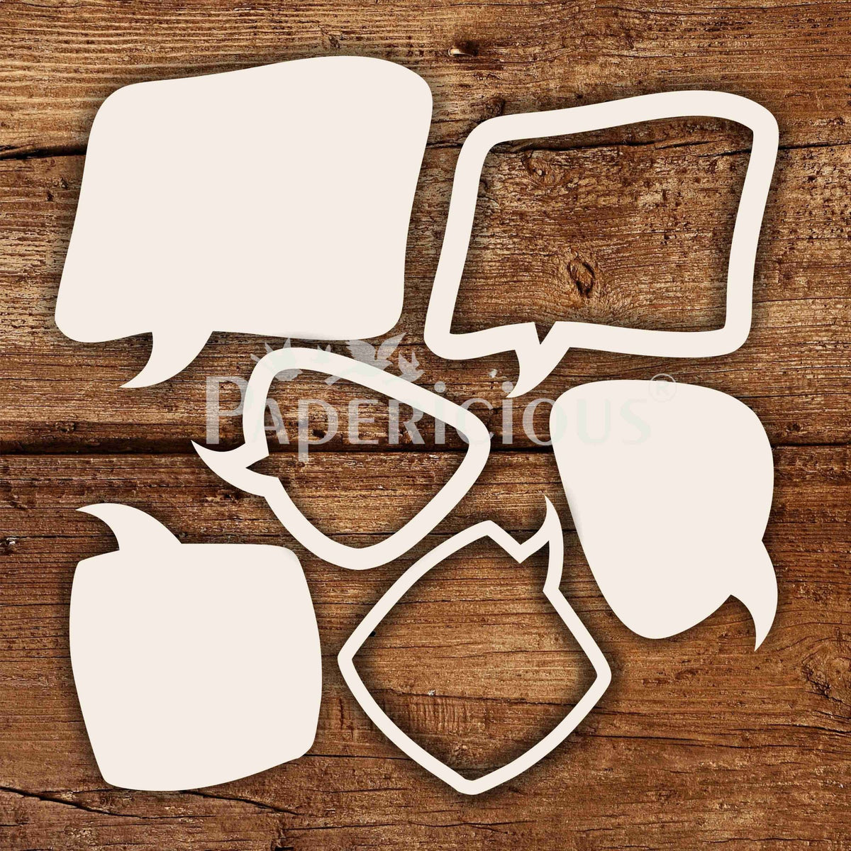 Tags - 6x6 Inch Laser Cut Collage Chipboard (1.4mm)