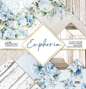 PAPERICIOUS - Euphoria -  Designer Pattern Printed Scrapbook Papers 12x12 inch  / 20 sheets
