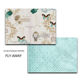 Papericious - Decoupage Papers - Fly Away - A4 size